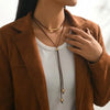 Vintage Red Velvet Bowknot Choker Necklace for Women Elegant Weave Knotted Bowknot Long Rope Layered Chain Y2K Sexy Jewelry Gift - Image 18