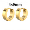 1 Pair Minimalist Punk Black Stainless Steel Male Piercing Hoop Earring for Women Teens Party Accessories for women - Image 11