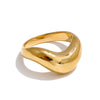6789# Minimalist Smooth Stainless Steel Metal Geometric Unusual Ring for Women Gold Color Distinctive Finger Jewelry - Image 8