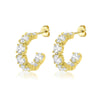 Crmya Hiphop Cuff Earring for Women Yellow Gold Color Zircon Clip Hoop Earrings Women Jewelry Accessories - Image 8