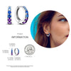 Silver Hoop Earrings For Woman Zircon Heart Shape Star Eardrop Earring Jewelry - Image 50