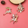 18Styles Christmas Xmas Brooches Lapel Pin Crystal Santa Snowman Wreath Elk Bells Tree Jewelry Happy Year Gift for Friends - Image 2