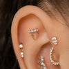 Silver Zircon Stud Earrings 1PC Eight pointed star Women Gold/Silver Heart Flat back piercing Jewelry Gift - Image 60