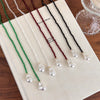 Unique French Vintage Black Pearl Crystal Necklace Y Shape Long Layered Choker Women Jewelry Multi Way Wear - Image 4