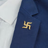 symbolic swastika pattern design vintage stainless steel brooch, stylish lapel pin, wedding party badge - Image 2
