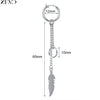 Zemo 1 PC Punk Stainless Steel Clip-on Earrings Long Tassel Pendant Earring Taper Cross Feather No-Pierced Fake Piercing 12/14MM - Image 23