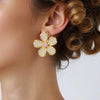 Sparkling Zirconia Clip on Earrings for Women Flower Non Pierced Ear Clips Bridal Party Jewelry - Image 2
