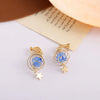 Korean Style Cute Blue Planet Star Clip on Earrings Women Mini Heart Moon Star Ear Clips Without Pierced Earrings for Kids Girls - Image 19