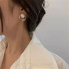 Imitation Pearl Earring for Women Gold Color Round Stud Earrings Korean Delicate Irregular Design Unusual Jewelry - Image 2