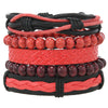 5pcs Punk rock black leather braid bracelet for men women - Image 11