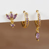 3PCS Horse eyes Pendant Piercing Earrings Set For Women Stainless Steel Zircon Ear Studs Earring Jewelry - Image 11