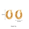 Dream Anti-allergenic Gold Plated Stainless Steel Hoop Earrings For Women Oversize Small Loop Earring - Image 12