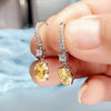 Simple and Elegant Square Cubic Zirconia Earrings Bling Yellow CZ Dangle Women Wedding Engagement Jewelry - Image 18