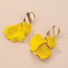 Acrylic Matcha Green Flowers Petal Earrings for Women C Shaped Drop Earring Party Wedding Ear Jewelry - Image 16
