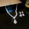 Crystal Necklace and Earring Set with Matching Pendant Details - Image 10