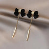 Black Bowknot Earrings for Women Light Bow Drop Earrings Vintage Charms Jewelry Gift - Image 3