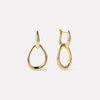 Irregular Water-Drop Hoop Earrings in Gold-Tone and Silver-Tone - Image 6