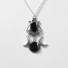 Black/red/purple Triple Moon Pendant Necklace Jewelry - Image 2