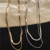 Silver Necklace Double Stack Wearing Snake Bone Chain High Sense Collarbone Chain Ladies Birthday Jewelry Gift - Image 4