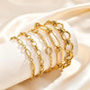 Gold Plated Chunky Oval Link Chain Stainless Steel Bracelet for Women, Minimalist Jewelry Gift - Image 3