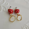 Dgold Color Mushroom Hoop Earring Endless Hoops Dangle Simple Everyday Holiday Gift Novelty Delicacy Bridesmaid Women Jewelry - Image 3