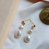 Delicate Irregular Freshwater Pearl Earring For Women Gold Color Metal Hanging Drop Earrings Statement French Jewelry - Image 27