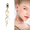 Baroque Water Drop Green Crystal Earrings French Court Style Blue Rhinestone Pearl No Pierced Ear Clips for Women's Gifs - Image 11
