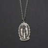 Santa Muerte Pendant Necklace, Gothic Death Saint Medal Necklace with Rose Border, Occult Dark Aesthetic Jewelry for Men Women - Image 4
