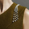 Light Crystal Meteor Long Tassel Brooch For Women Sweet Geometry Jewelry Party Gifts - Image 1