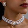 Imitation Pearl Necklace Earrings Set For Women Jewelry Classic Styles Party Accessories Holiday Gifts - Image 2