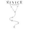 NiNice Stainless Steel Necklace Y-shaped Chain Octagonal Star Zircon Bracelet Foot Chain Design Gift - Image 1