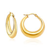 Punk Golden Plated Stainless Steel Reticulate Rhombus Hoops Earrings For Women Anti-Allergic Temperament Jewelry - Image 21