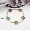 7 colors classic simple five-leaf flower pendant necklace stones clover Choker Chain for women party daily wear jewelry - Image 12