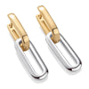 Two Tone U-Shaped Hoop Earrings for Women Exaggerated Hip hop Punk Earring Party Jewelry - Image 3