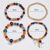Bohemian Stackable Glass Bead Bracelet Set 4 Pieces - Image 2