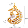Shining Moon Star Sun Tellurion Celestial Compass Charm Pendant Gold Colour, Jewelry Necklace Bracelet Making Supply - Image 44