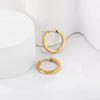 Minimalist Square Edged Hinged Pvd Stainless Steel Huggie Hoop Earrings for Women Men Chunky Punk Stackable Cartilage Jewelry - Image 3