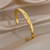Gold Plated Stainless Steel Bracelet Inlaid Colorful Rhinestones Open Cuff Bangles Bracelets for Women Men Jewelry - Image 7