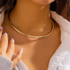 Smooth Torque Collar Choker Necklace Adjustable - Image 2
