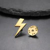 Lightning Mini Brooch For Women Men Stainless Steel Pin Badge Jewelry Weddings Gifts - Image 3