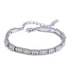 Shiny Cubic Zirconia Chain Bracelet Bangle Stainless Steel Jewelry - Image 7