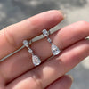 Pear Cubic Zirconia Drop Earrings for Women Dainty Ear Accessories Simple Elegant Bridal Wedding Earrings Jewelry - Image 3