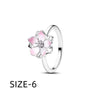 silver butterfly cherry blossom jewelry Valentine's Day/birthday girlfriend gift ring earrings necklace - Image 16