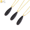 Csja Water Drop Necklaces Crystal Pendant Stainless Steel Chain Necklace for Women Stone Amethyst Jewelry Gift - Image 24