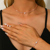 Simple Wave Style Jewelry Sets for Women Chocker Necklace Earrings Bridal Wedding Party Jewelry Sets - Image 16