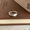 Silver Double Layer Water Drop Ring For Women Square Zircon Adjustable Index Finger Jewelry Party Gift - Image 8