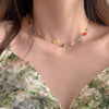 Cute Sweet Stone Necklace for Women Summer Simple Crystal Clavicle Chain Choker Necklace Jewelry Gift - Image 1