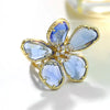 Crystal Flower Big Open Ring for Women Party Summer Holiday Statement Jewelry - Image 7