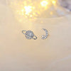 Simple Zircon Star Moon Mini Earrings for Women Cute Korean Planet Asymmetric Ear Studs Piercing Earrings Jewelry Gifts - Image 4