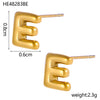 26 Initial Letter Stainless Steel Metal Creative Stud Earring For Women Anti Allergic Ears Jewelry Classic Letter Earring - Image 6